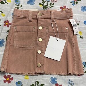 Pink Corduroy Skirt